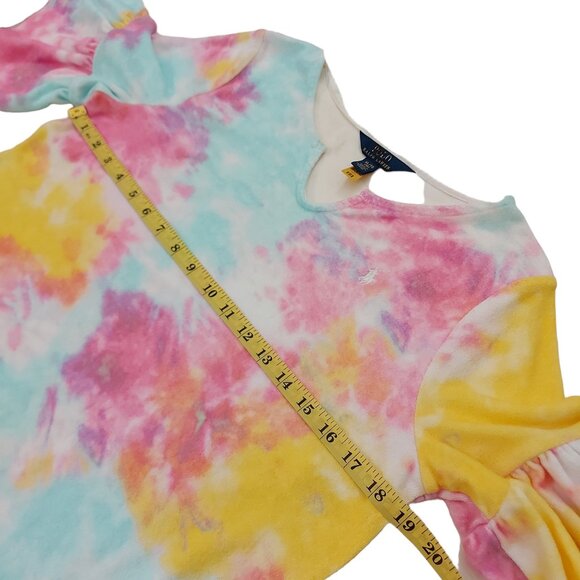 Polo Ralph Lauren Terry Cloth Cover Up Dress Girls XL/16 Tie-Dye Multicolor - Picture 9 of 11